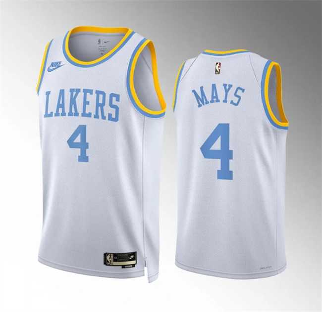 Men's Los Angeles Lakers #4 Skylar Mays White Classic Edition Stitched Basketball Jersey Dzhi,We sell and wholesale Men's Los Angeles Lakers #4 Skylar Mays White Classic Edition Stitched Basketball Jersey Dzhi on line form chian!
